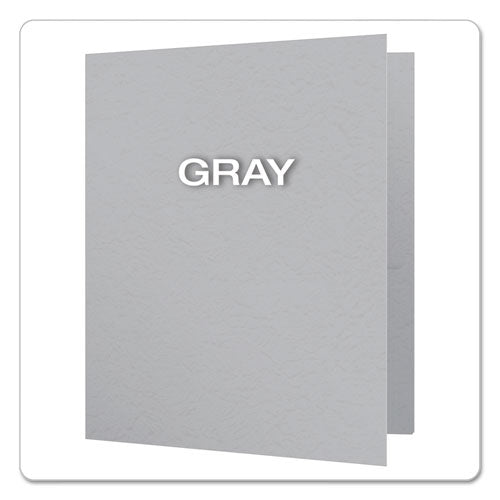 Image of Oxford Twin-Pocket Folders With 3 Fasteners, 0.5" Capacity, 11 X 8.5, Gray, 25/box