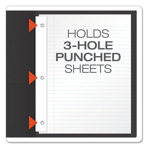 Image of Oxford Twin-Pocket Folders With 3 Fasteners, 0.5" Capacity, 11 X 8.5, Black 25/box