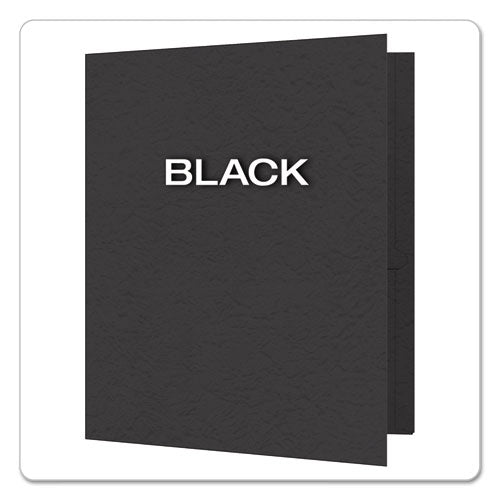 Image of Oxford Twin-Pocket Folders With 3 Fasteners, 0.5" Capacity, 11 X 8.5, Black 25/box