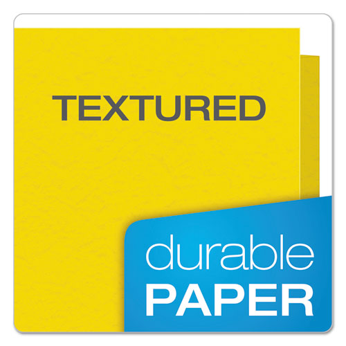 Image of Oxford Twin-Pocket Folders With 3 Fasteners, 0.5" Capacity, 11 X 8.5, Yellow, 25/box