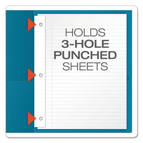 Image of Oxford Twin-Pocket Folders With 3 Fasteners, 0.5" Capacity, 11 X 8.5, Light Blue, 25/box