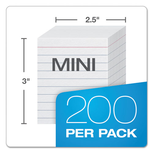 Image of Oxford Ruled Mini Index Cards, 3 X 2.5, White, 200/pack