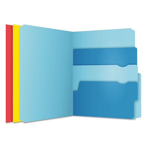 Image of Pendaflex® Divide It Up File Folder, 1/2-Cut Tabs: Assorted, Letter Size, 0.75" Expansion, Assorted Colors, 12/Pack