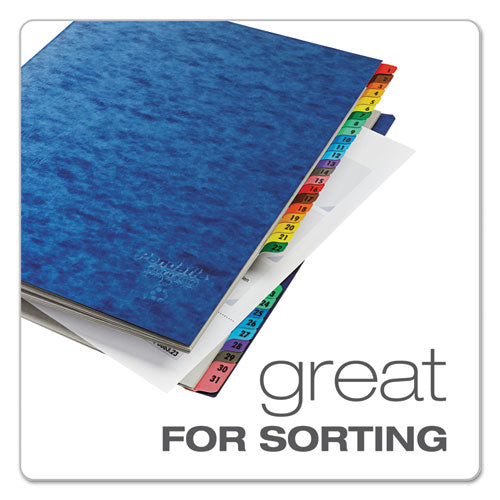 Image of Pendaflex® Expanding Desk File, 31 Dividers, Date Index, Letter Size, Blue Cover