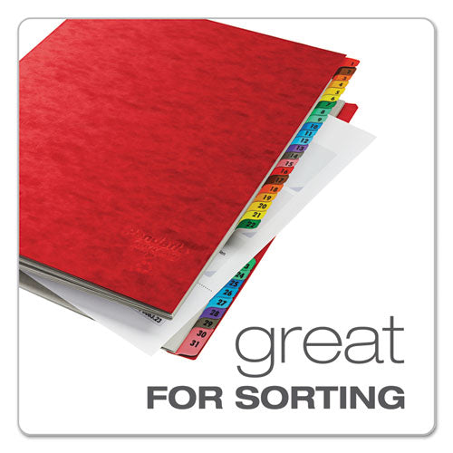 Image of Pendaflex® Expanding Desk File, 31 Dividers, Date Index, Letter Size, Red Cover