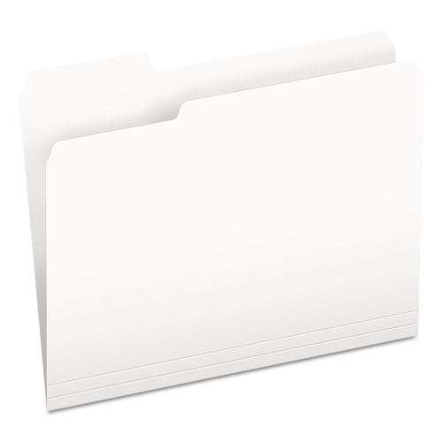 Image of Pendaflex® Colored File Folders, 1/3-Cut Tabs: Assorted, Letter Size, White, 100/Box