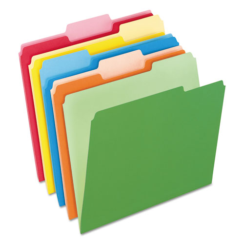 Image of Pendaflex® Colored File Folders, 1/3-Cut Tabs: Assorted, Letter Size, Assorted Colors, 100/Box