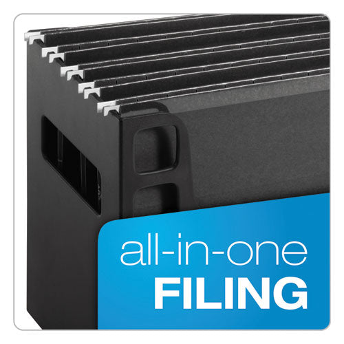 Image of Pendaflex® Desktop File With Hanging Folders, Letter Size, 6" Long, Black
