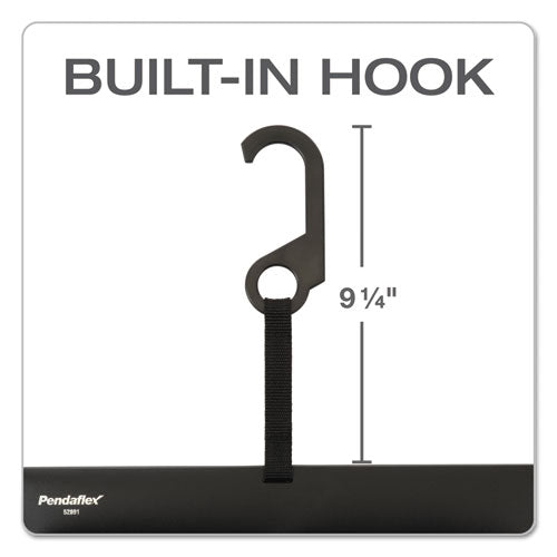 Image of Pendaflex® Desk Free Hanging Organizer With Case, 1" Expansion, 6 Sections, Buckle Closure, Letter Size, Black