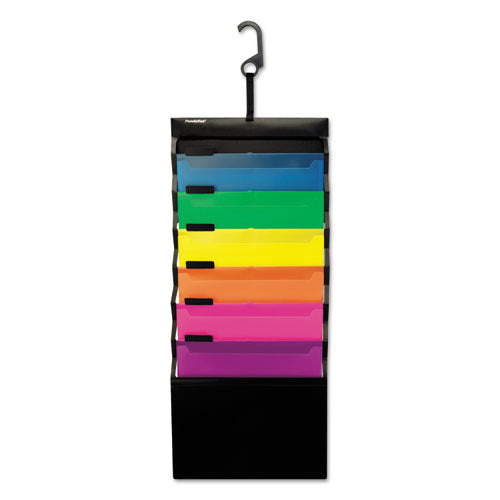 Image of Pendaflex® Desk Free Hanging Organizer With Case, 1" Expansion, 6 Sections, Buckle Closure, Letter Size, Black