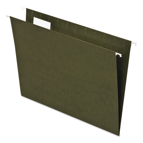 Image of Pendaflex® Earthwise by Pendaflex 100% Recycled Colored Hanging File Folders, Letter Size, 1/5-Cut Tabs, Green, 25/Box