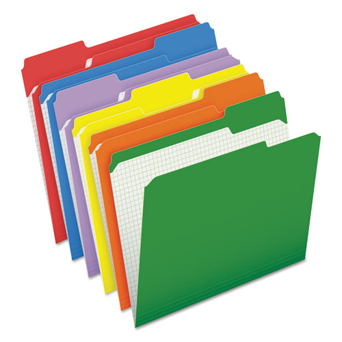 Image of Pendaflex® Double-Ply Reinforced Top Tab Colored File Folders, 1/3-Cut Tabs: Assorted, Letter, 0.75" Expansion, Assorted Colors, 100/Box