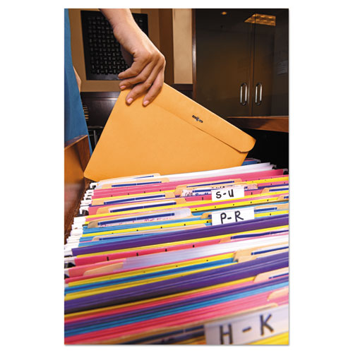 Image of Quality Park Redi-File Clasp Envelope, #90, Cheese Blade Flap, Clasp/gummed Closure, 9 X 12, Brown Kraft, 100/box