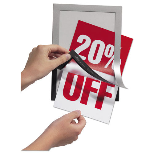Image of Durable® DURAFRAME Sign Holder, 5.5 x 8.5, Silver, 2/Pack