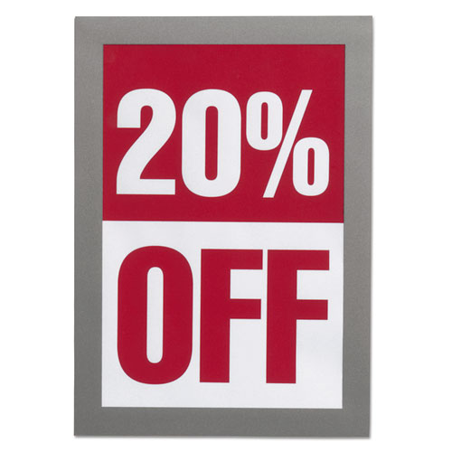 Image of Durable® DURAFRAME Sign Holder, 5.5 x 8.5, Silver, 2/Pack