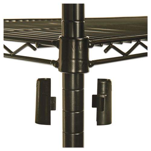 Image of Alera® NSF Certified Industrial Four-Shelf Wire Shelving Kit, 36w x 24d x 72h, Black