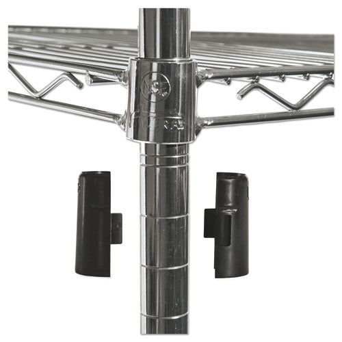 Image of Alera® Nsf Certified 4-Shelf Wire Shelving Kit With Casters, 48w X 18d X 72h, Silver