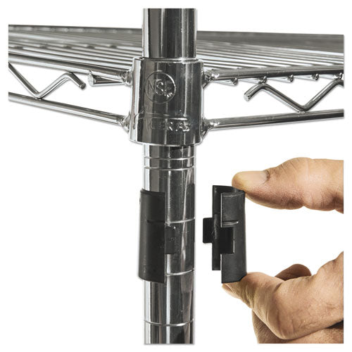 Image of Alera® Nsf Certified 4-Shelf Wire Shelving Kit With Casters, 48w X 18d X 72h, Silver