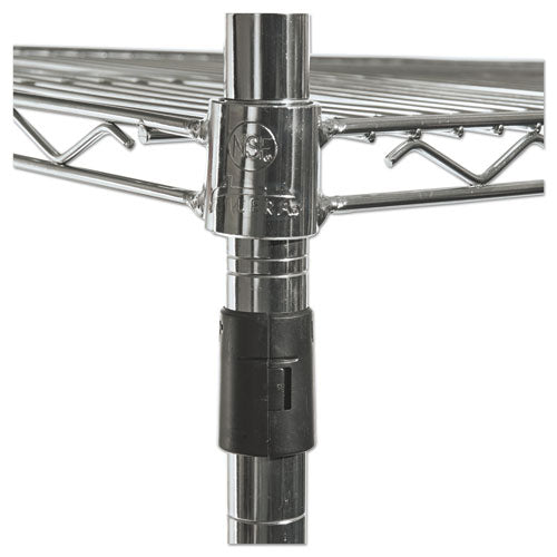Image of Alera® Nsf Certified 4-Shelf Wire Shelving Kit With Casters, 48w X 18d X 72h, Silver
