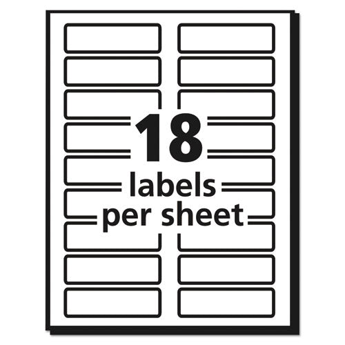 Image of Avery® Extra-Large Trueblock File Folder Labels With Sure Feed Technology, 0.94 X 3.44, White, 18/sheet, 25 Sheets/pack