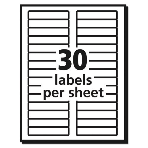 Image of Avery® Permanent Trueblock File Folder Labels With Sure Feed Technology, 0.66 X 3.44, White, 30/sheet, 50 Sheets/box