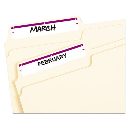 Image of Avery® Printable 4" X 6" - Permanent File Folder Labels, 0.69 X 3.44, White, 7/sheet, 36 Sheets/pack, (5204)