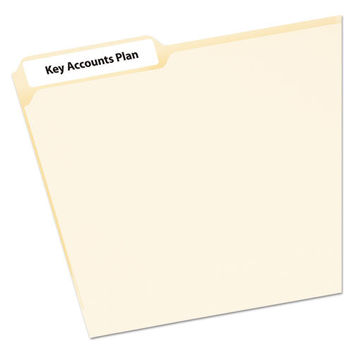 Image of Avery® Removable File Folder Labels With Sure Feed Technology, 0.66 X 3.44, White, 7/sheet, 36 Sheets/pack
