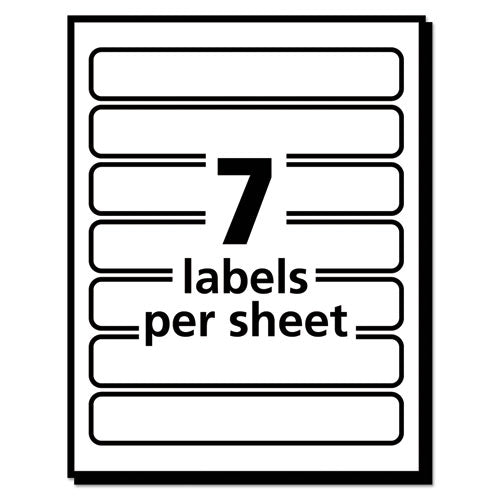 Image of Avery® Removable File Folder Labels With Sure Feed Technology, 0.66 X 3.44, White, 7/sheet, 36 Sheets/pack
