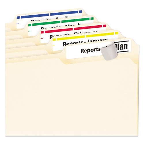 Image of Avery® Permanent Trueblock File Folder Labels With Sure Feed Technology, 0.66 X 3.44, White, 30/sheet, 25 Sheets/pack