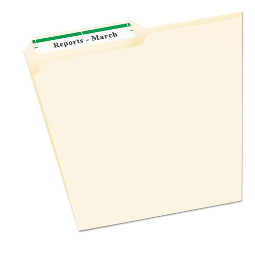 Image of Avery® Permanent Trueblock File Folder Labels With Sure Feed Technology, 0.66 X 3.44, White, 30/sheet, 50 Sheets/box