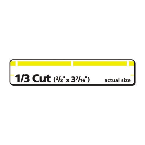 Image of Avery® Permanent TrueBlock File Folder Labels with Sure Feed Technology, 0.66 x 3.44, Yellow/White, 30/Sheet, 50 Sheets/Box