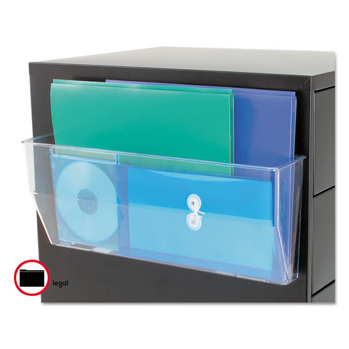 Image of deflecto® Magnetic DocuPocket Wall File, Legal/Letter Size, 15" x 3" x 6.38", Clear