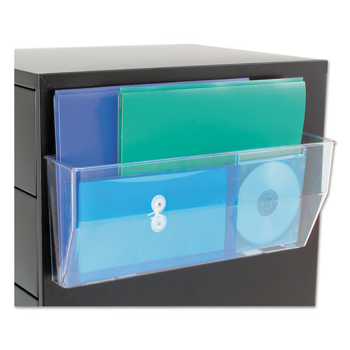 Image of deflecto® Magnetic DocuPocket Wall File, Legal/Letter Size, 15" x 3" x 6.38", Clear