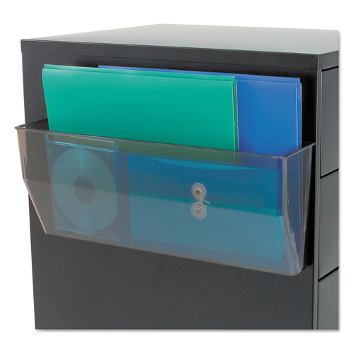 Image of deflecto® Magnetic DocuPocket Wall File, Legal/Letter Size, 15" x 3" x 6.38", Smoke