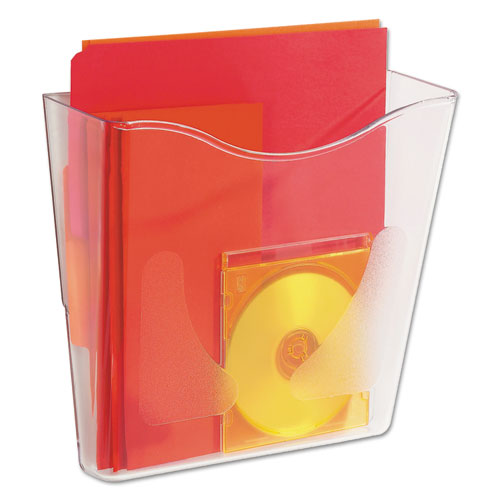 Image of deflecto® Euro-Style DocuPocket Portrait Wall File, A4/Legal/Letter/Magazine/Portfolio Size, 10.25" x 4" x 10", Clear