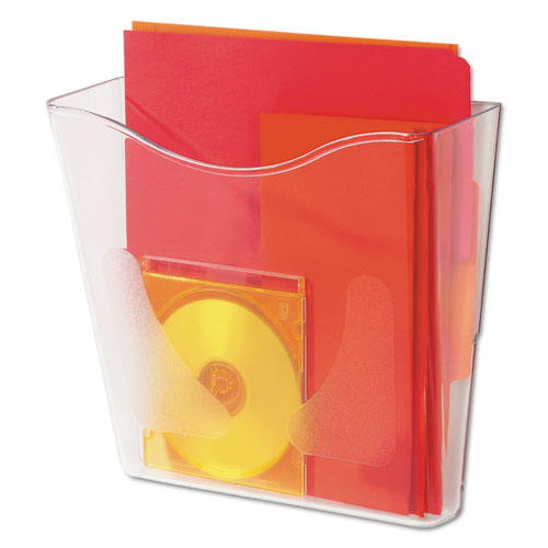 Image of deflecto® Euro-Style DocuPocket Portrait Wall File, A4/Legal/Letter/Magazine/Portfolio Size, 10.25" x 4" x 10", Clear