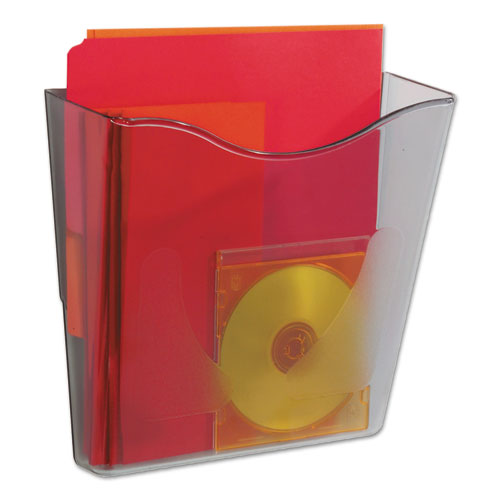 Image of deflecto® Euro-Style DocuPocket Portrait Wall File, A4/Legal/Letter/Magazines/Portfolio Size, 10.25" x 4" x 10", Smoke