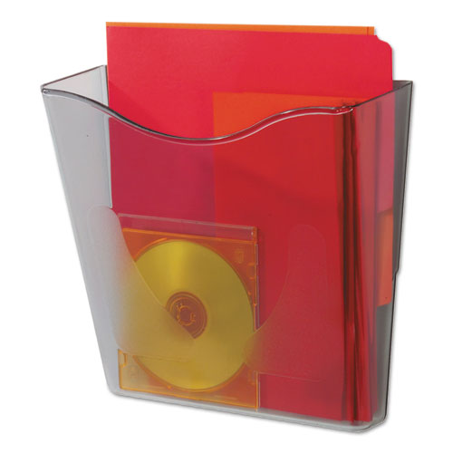 Image of deflecto® Euro-Style DocuPocket Portrait Wall File, A4/Legal/Letter/Magazines/Portfolio Size, 10.25" x 4" x 10", Smoke