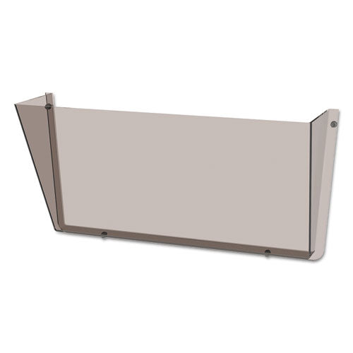 Image of deflecto® Unbreakable DocuPocket Wall File, Letter Size, 14.5" x 3" x 6.5", Smoke