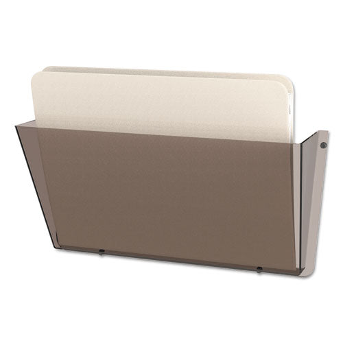 Image of deflecto® Unbreakable DocuPocket Wall File, Letter Size, 14.5" x 3" x 6.5", Smoke