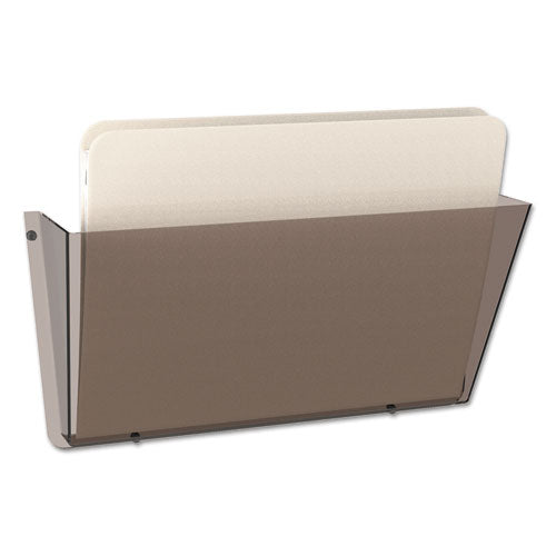 Image of deflecto® Unbreakable DocuPocket Wall File, Letter Size, 14.5" x 3" x 6.5", Smoke