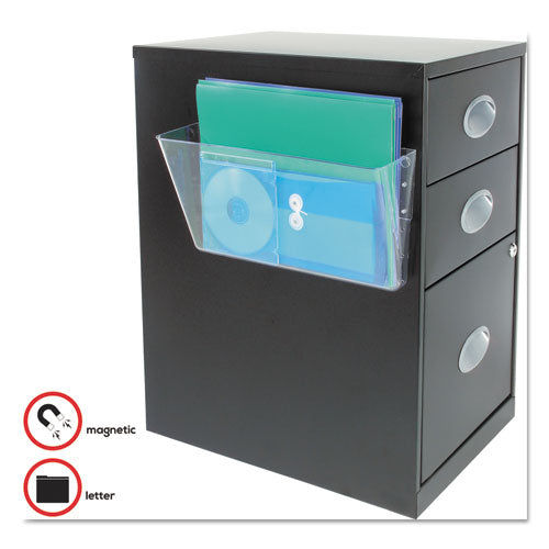 Image of deflecto® Magnetic DocuPocket Wall File, Letter Size, 13" x 4" x 7", Clear