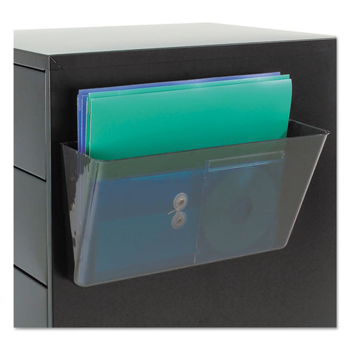 Image of deflecto® Magnetic DocuPocket Wall File, Letter Size, 13" x 4" x 7", Smoke
