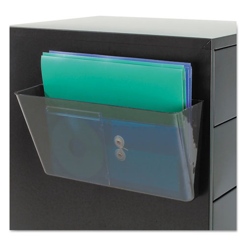 Image of deflecto® Magnetic DocuPocket Wall File, Letter Size, 13" x 4" x 7", Smoke