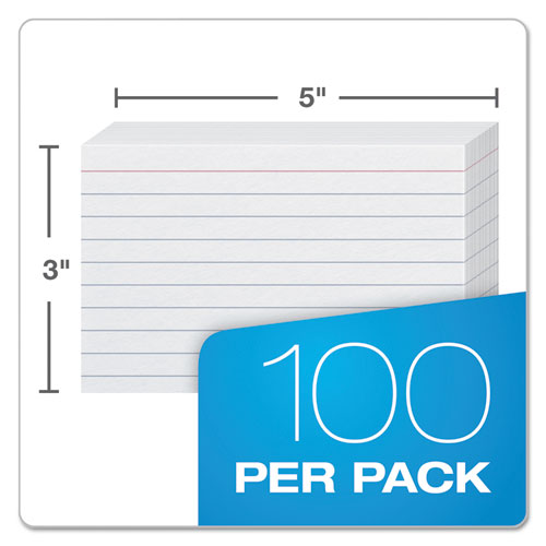Image of Oxford Ruled Index Cards, 3 X 5, White, 100/pack