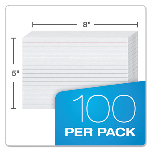 Image of Oxford Ruled Index Cards, 5 X 8, White, 100/pack