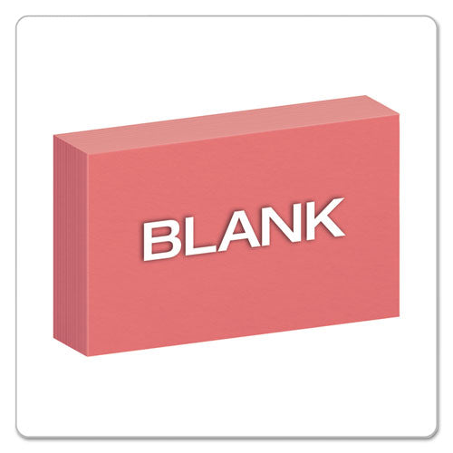 Image of Oxford Unruled Index Cards, 3 X 5, Cherry, 100/pack