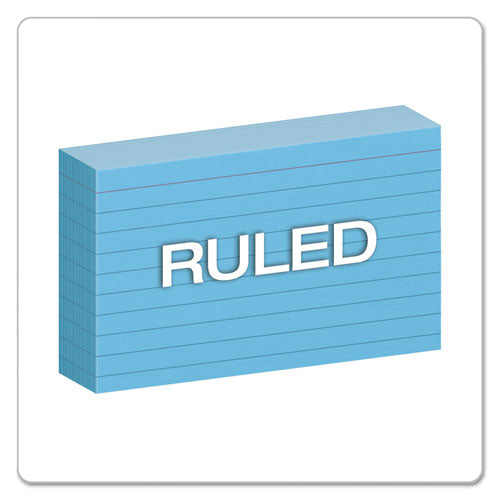 Image of Oxford Ruled Index Cards, 3 X 5, Blue, 100/pack