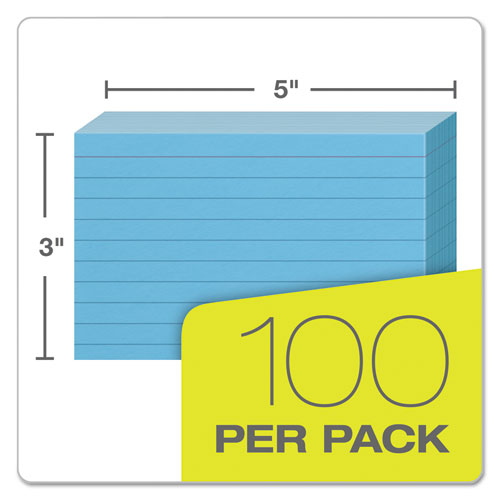 Image of Oxford Ruled Index Cards, 3 X 5, Blue, 100/pack