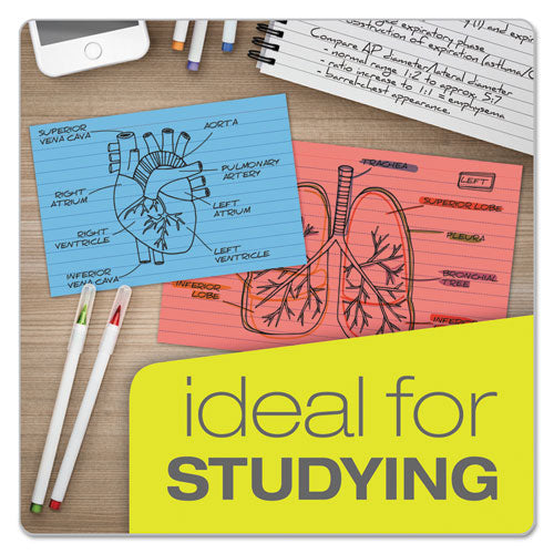 Image of Oxford Ruled Index Cards, 3 X 5, Blue, 100/pack